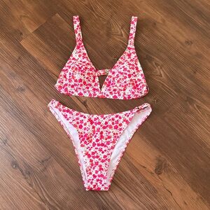 Pink Floral Bikini Set
